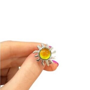 Sunburst Silver Mood Ring